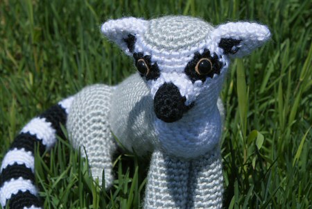 crocheted ring-tailed lemur by planetjune