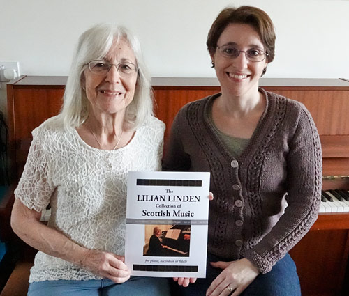 Lilian and June with The Lilian Linden Collection of Scottish Music