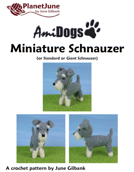 AmiDogs Miniature Schnauzer crochet pattern by PlanetJune