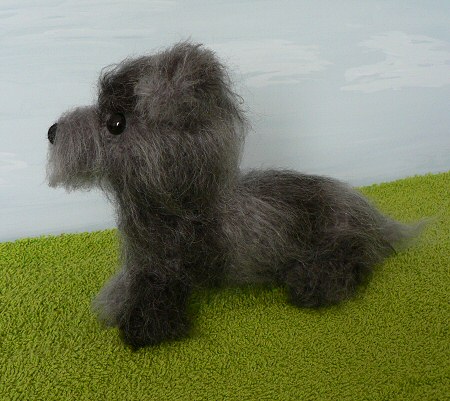 crocheted miniature schnauzer puppy by planetjune