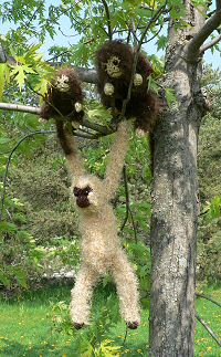 crocheted monkeys