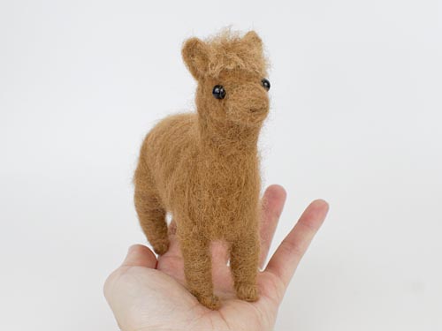 needlefelted alpaca by planetjune