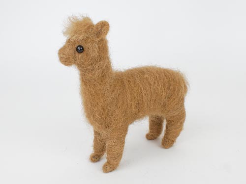 needlefelted alpaca by planetjune