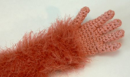 crocheted orang utan hand by planetjune