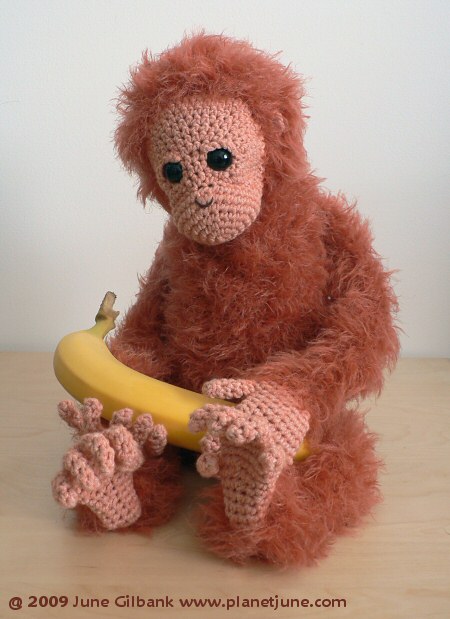 crocheted orang utan by planetjune