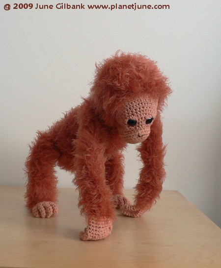 crocheted orang utan by planetjune