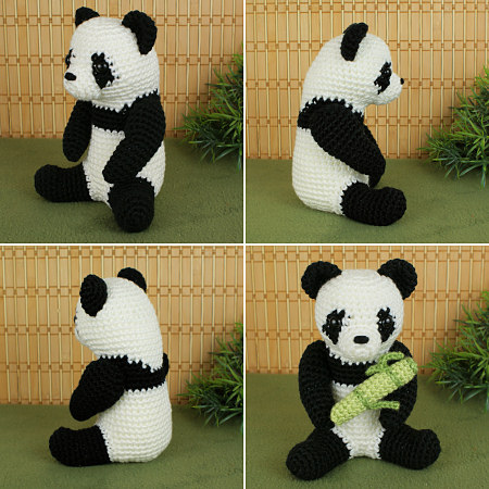 giant panda amigurumi crochet pattern by planetjune