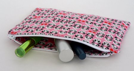 vinyl lined makeup bag