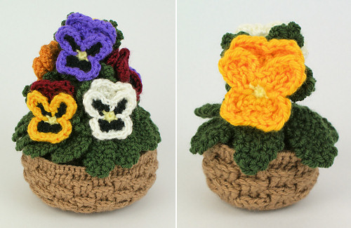 Pansies crochet pattern by PlanetJune