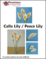 calla lily / peace lily crochet pattern