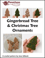 gingerbread tree & christmas tree ornaments crochet pattern