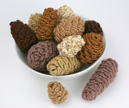 Pine Cone Collection crochet pattern by PlanetJune