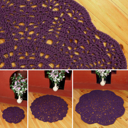 PlanetJune Accessories Chunky Elegance Rug Trio crochet pattern