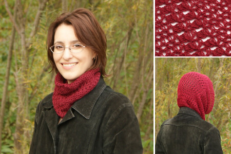 PlanetJune Accessories Lacy Bobbles Cowl crochet pattern