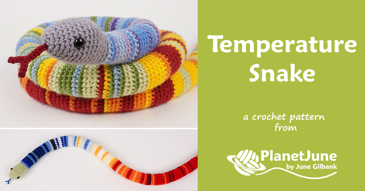 Temperature Snake crochet pattern and workbook - PlanetJune by June ... - Temperature And Feeding Pattern In Snakes