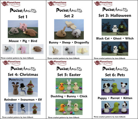 PocketAmi amigurumi crochet patterns by PlanetJune