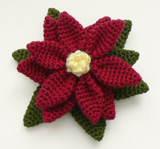 crochet poinsettia by planetjune