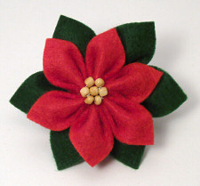 polymer clay poinsettia by planetjune