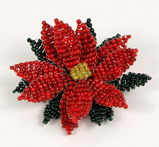 beaded poinsettia by planetjune