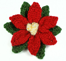 knitted poinsettia by planetjune