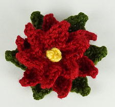 crochet poinsettia by planetjune