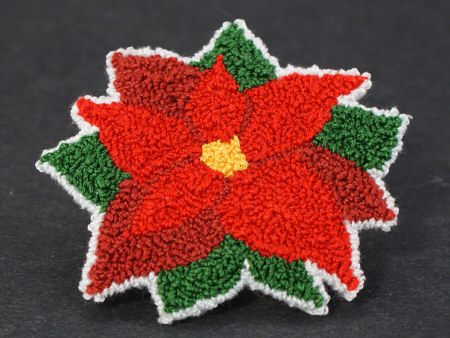 punchneedle poinsettia by planetjune