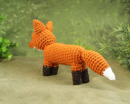 crocheted amigurumi red fox by planetjune