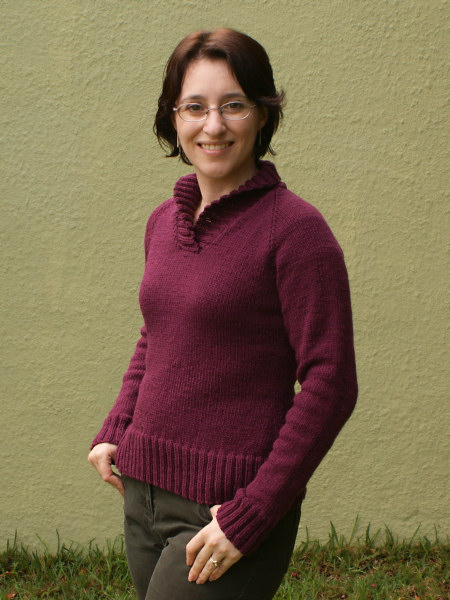 shawl collared knit sweater by planetjune