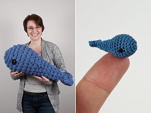 resizing amigurumi by scaling up and down, by planetjune