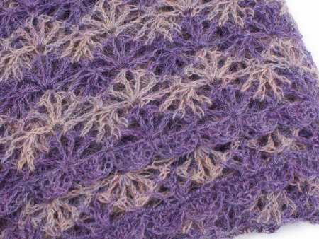 Rippled Lace Rectangular Shawl crochet pattern by June Gilbank