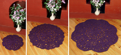 Chunky Elegance Rug Trio crochet pattern by PlanetJune