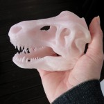 3D printed photosensitive dino skull...