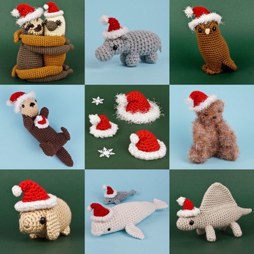 amigurumi santa hat crochet pattern by planetjune