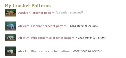 PlanetJune shop: My Patterns (Full) feature