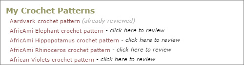 PlanetJune shop: My Patterns (Lite) feature