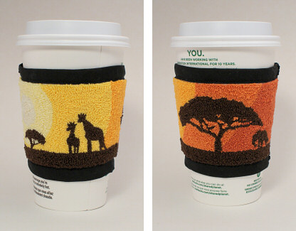 serengeti sunset coffee sleeve