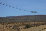 the SAAO telescopes finally appear on a hilltop in the distance