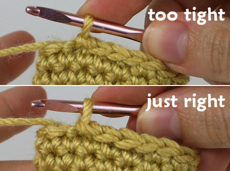 tension on yarn when crocheting amigurumi