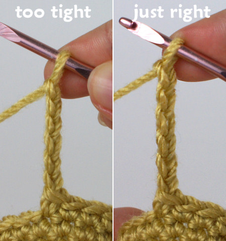 tension on yarn when crocheting amigurumi