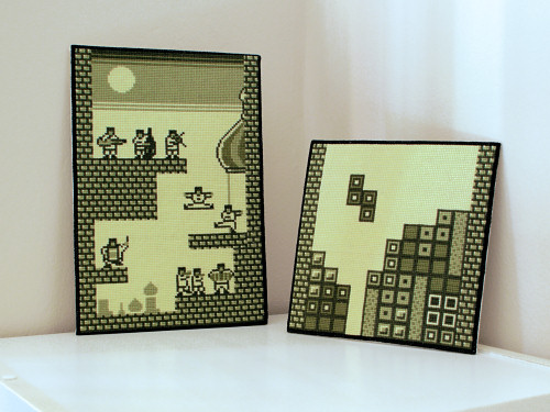 tetris cross stitch embroideries