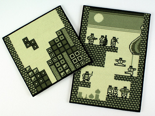 cross stitch Tetris embroideries by PlanetJune