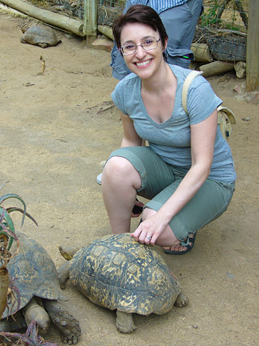 June and a tortoise