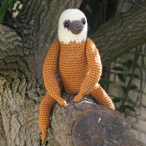 Two-Toed Sloth crochet pattern by PlanetJune