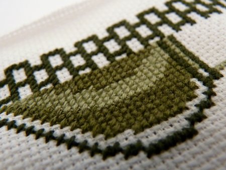 tetris cross stitch work in progress