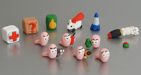 Worms (polymer clay) by planetjune