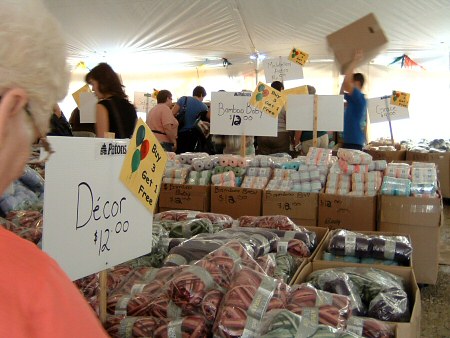 yarn factory outlet tent sale