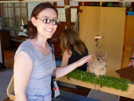 June and a wood owl