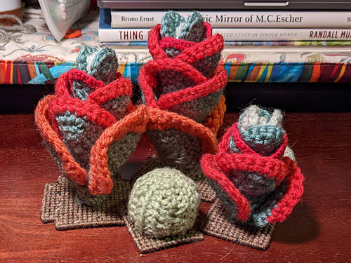 PlanetJune Stories: Diane's Modular Crocheted Succulent Arrangements