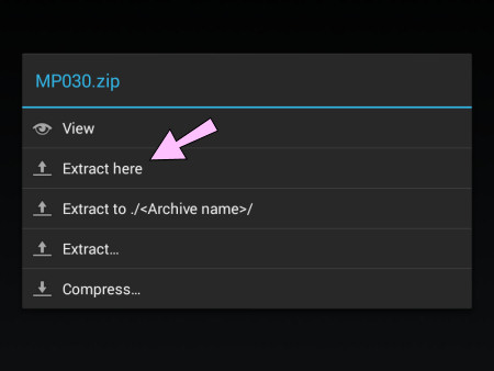 open zip files on your Android device