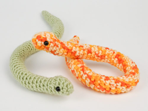 Baby Snake amigurumi crochet pattern by PlanetJune